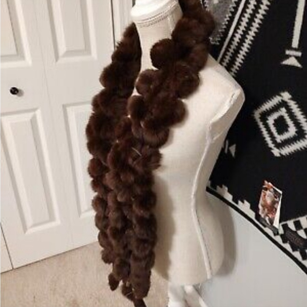 Brown Elegant Spiral Wrap Scarf